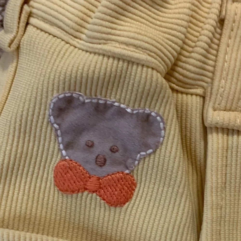 Girls Prenatal yellow corduroy slacks